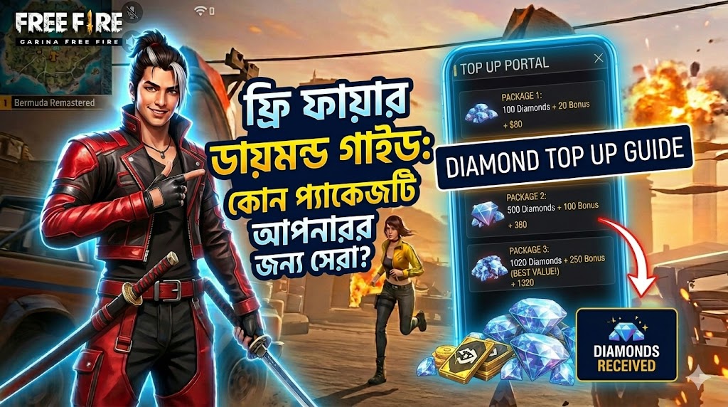 ফ্রি ফায়ার ডায়মন্ড গাইড: কোন প্যাকেজটি আপনার জন্য সেরা?