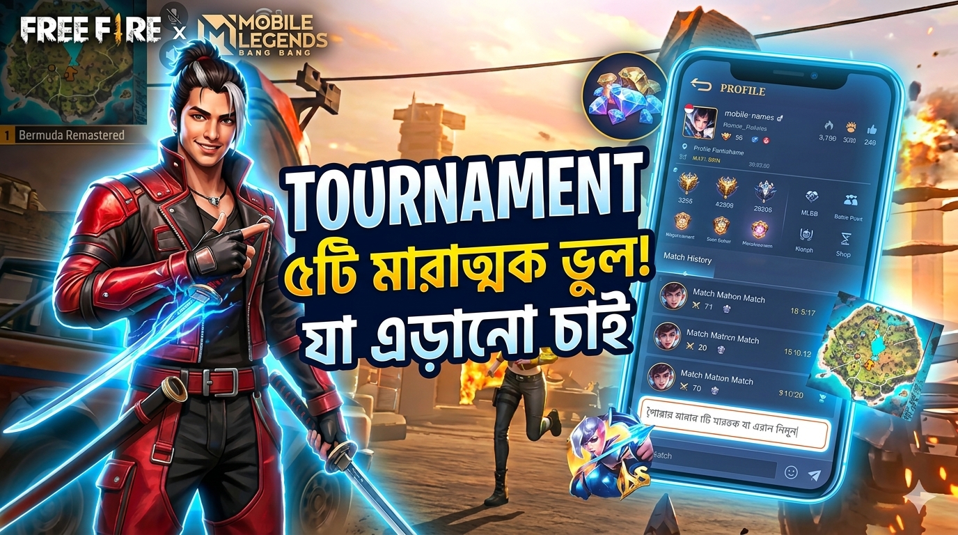 ফ্রি ফায়ার ও MLBB টুর্নামেন্ট: ৫টি মারাত্মক ভুল যা এড়ানো চাই