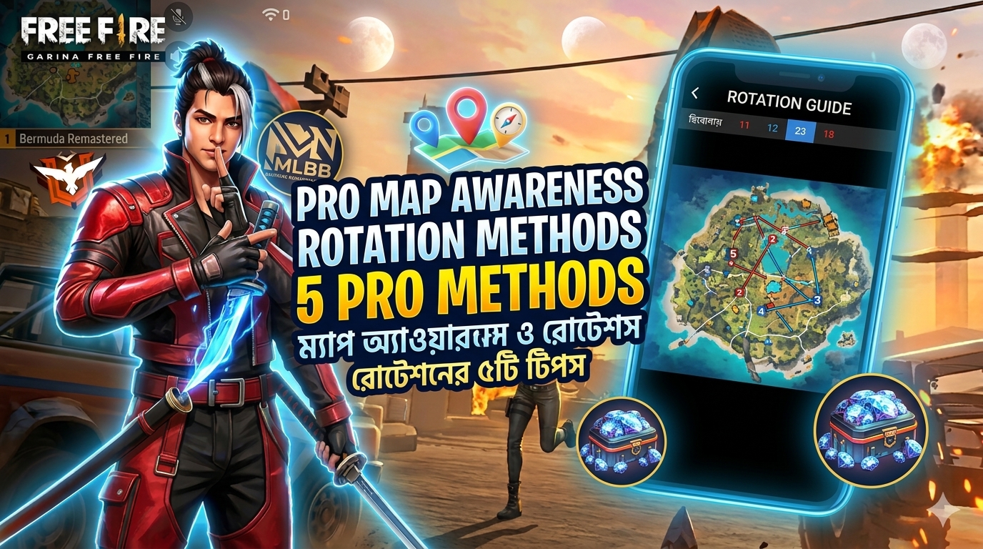 ফ্রি ফায়ার ও MLBB-তে Map Awareness ও Rotation-এর ৫টি প্রো মেথড